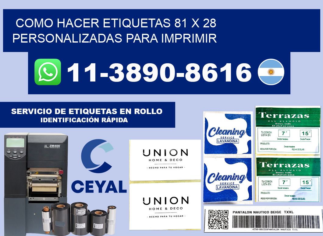 como hacer etiquetas 81 x 28 personalizadas para imprimir