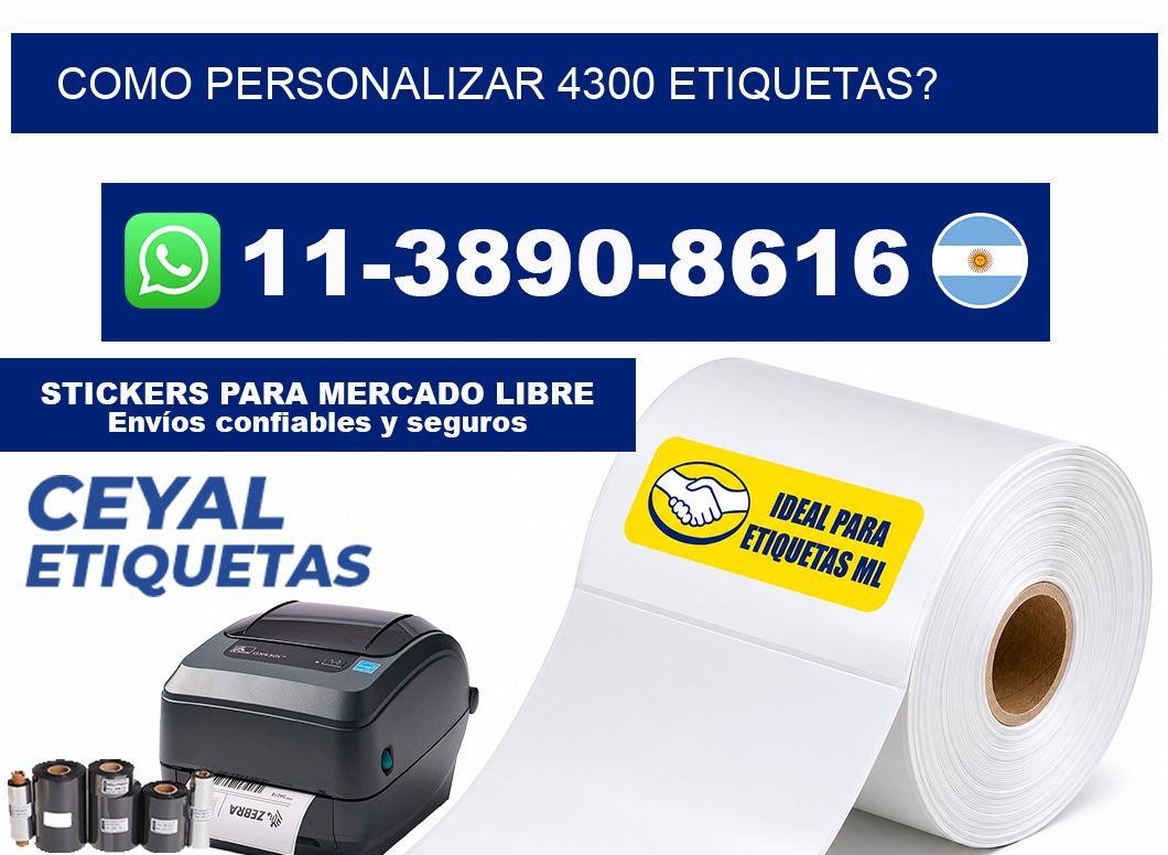 como personalizar 4300 etiquetas?