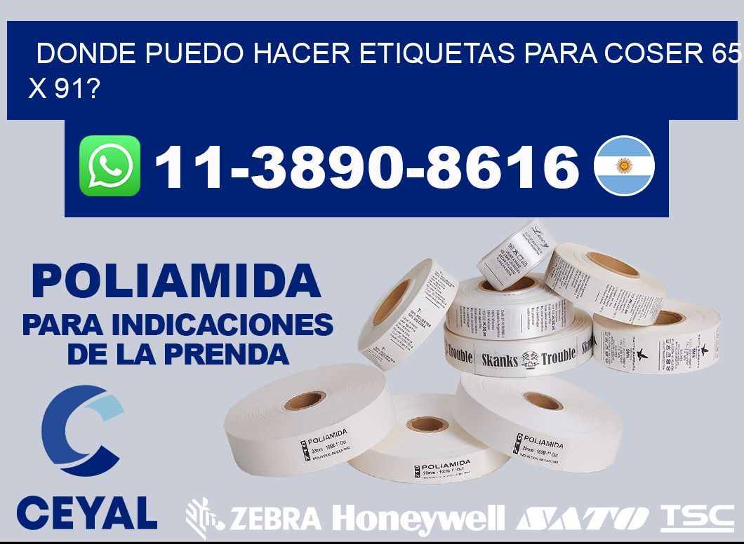 donde puedo hacer etiquetas para coser 65 x 91?