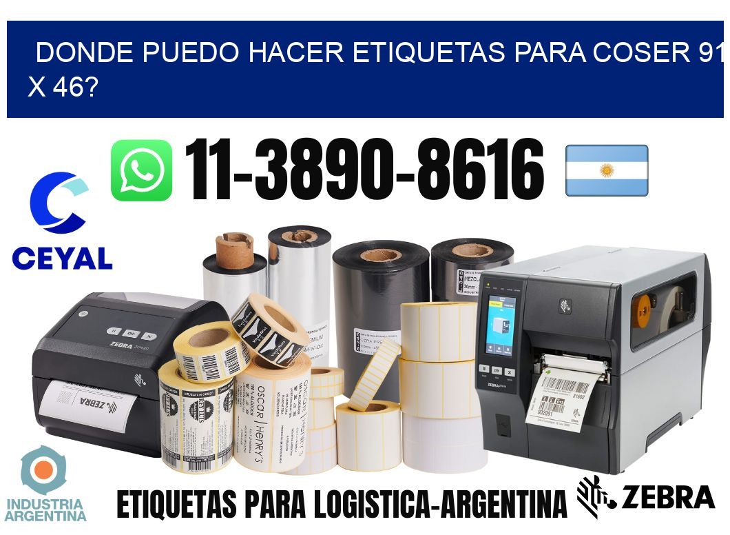 donde puedo hacer etiquetas para coser 91 x 46?