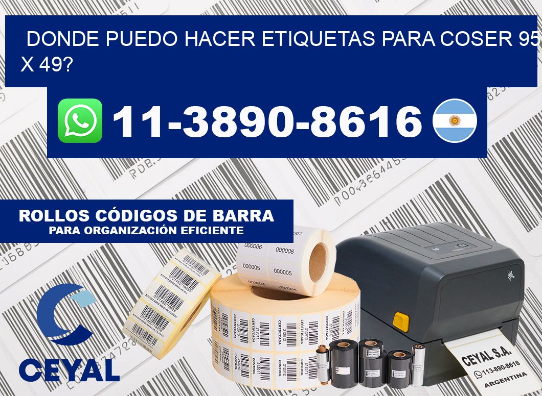 donde puedo hacer etiquetas para coser 95 x 49?