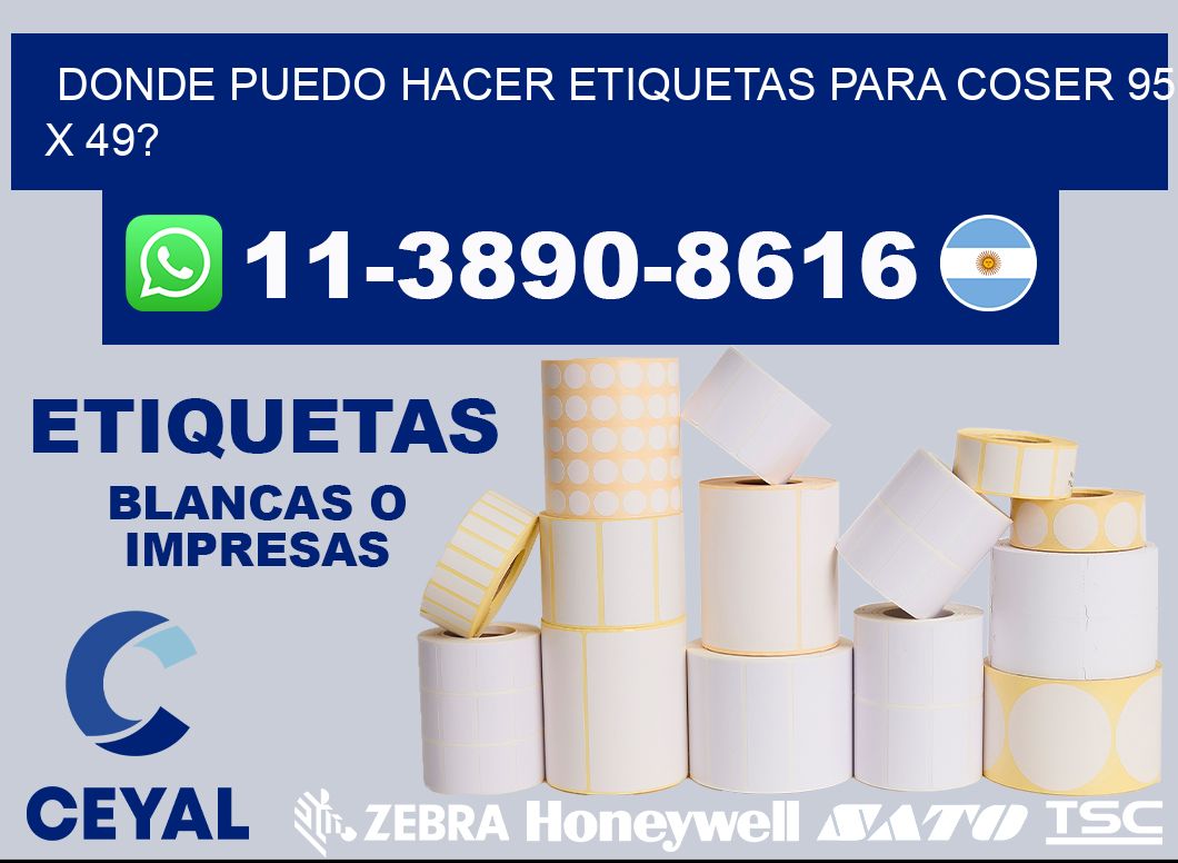donde puedo hacer etiquetas para coser 95 x 49?