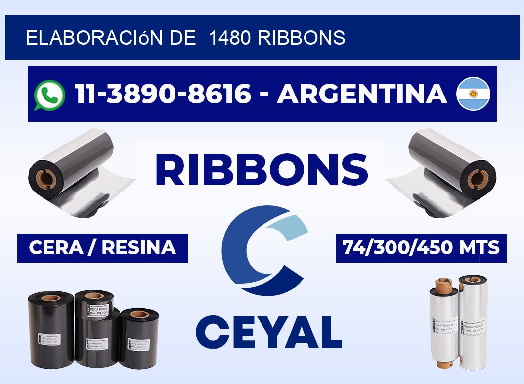 elaboración de 1480 ribbons