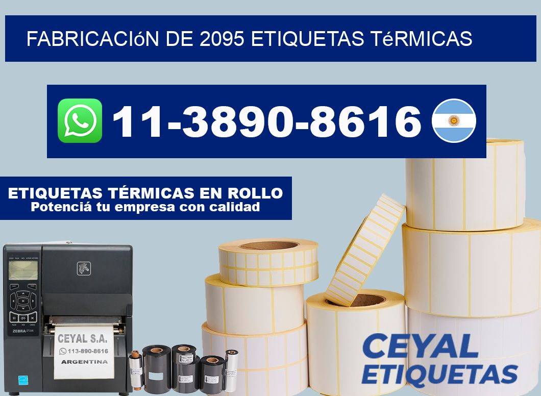 fabricación de 2095 etiquetas térmicas