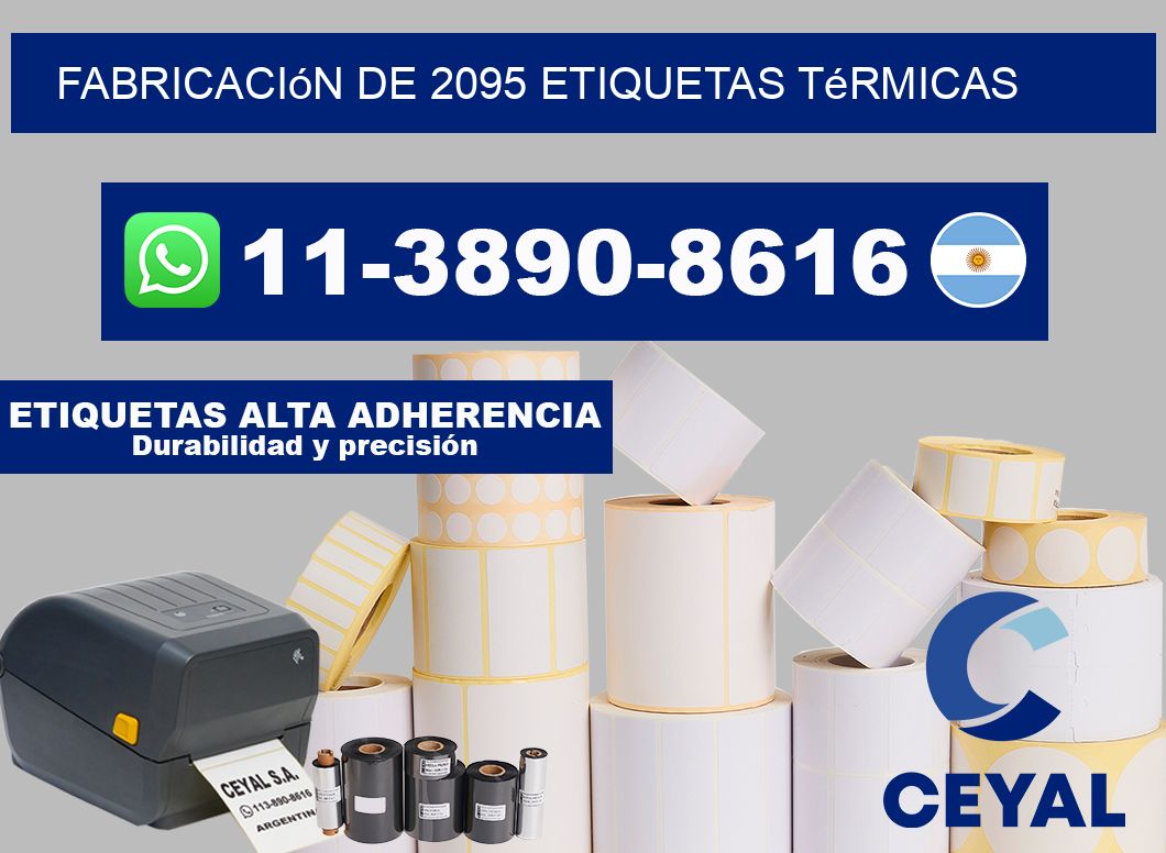 fabricación de 2095 etiquetas térmicas
