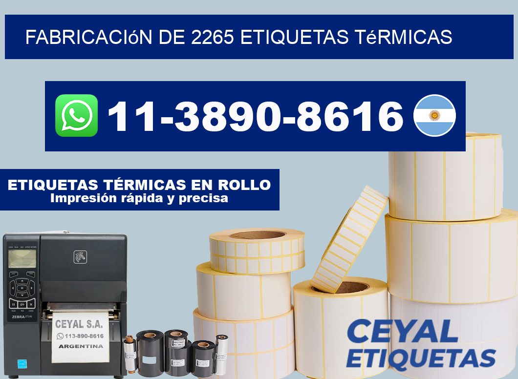 fabricación de 2265 etiquetas térmicas