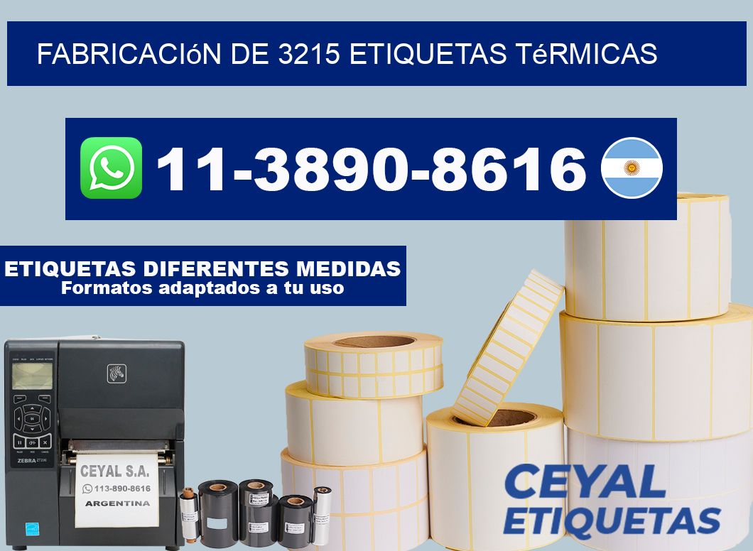 fabricación de 3215 etiquetas térmicas