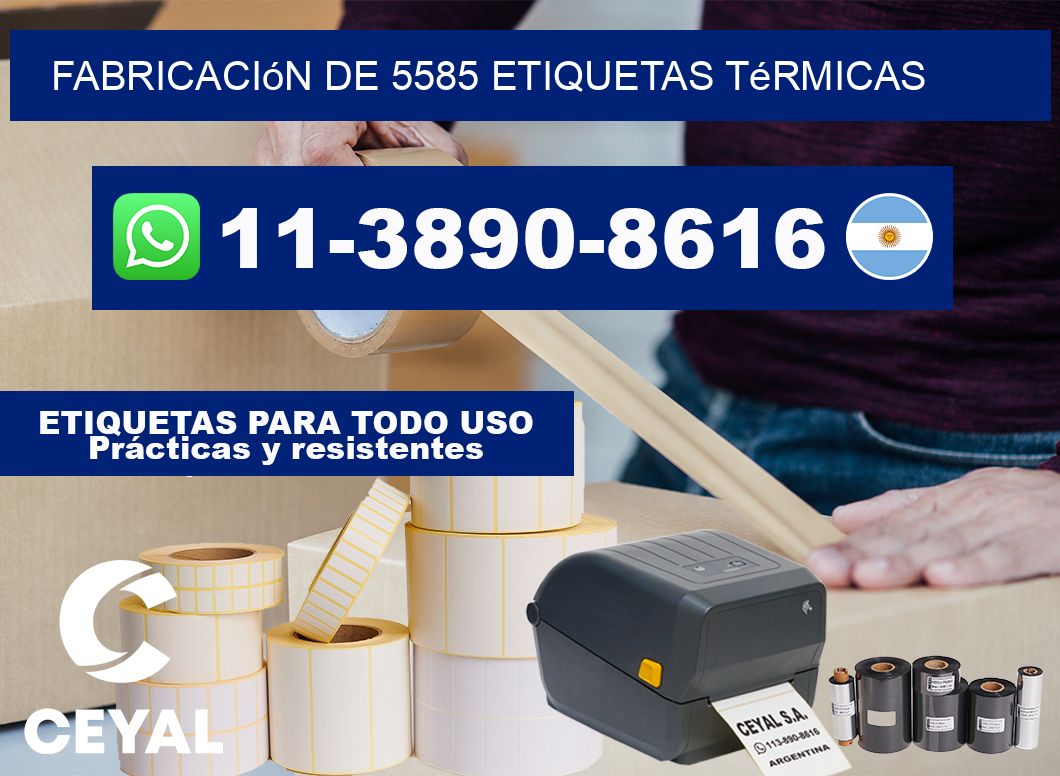 fabricación de 5585 etiquetas térmicas