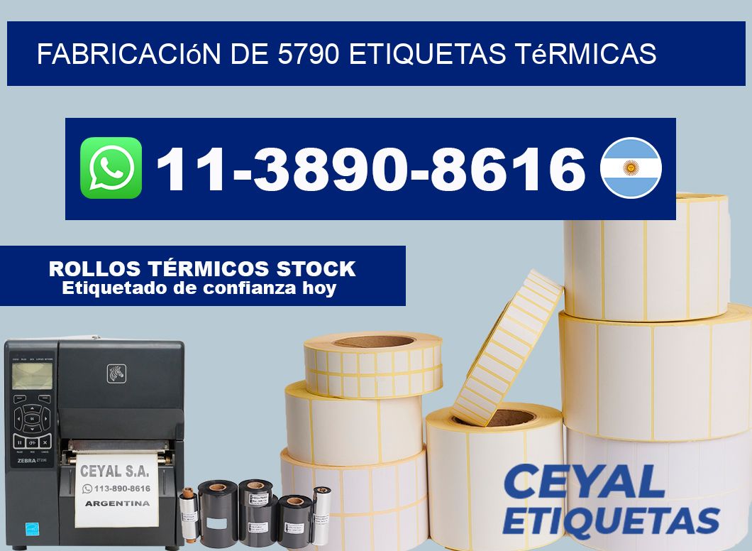 fabricación de 5790 etiquetas térmicas