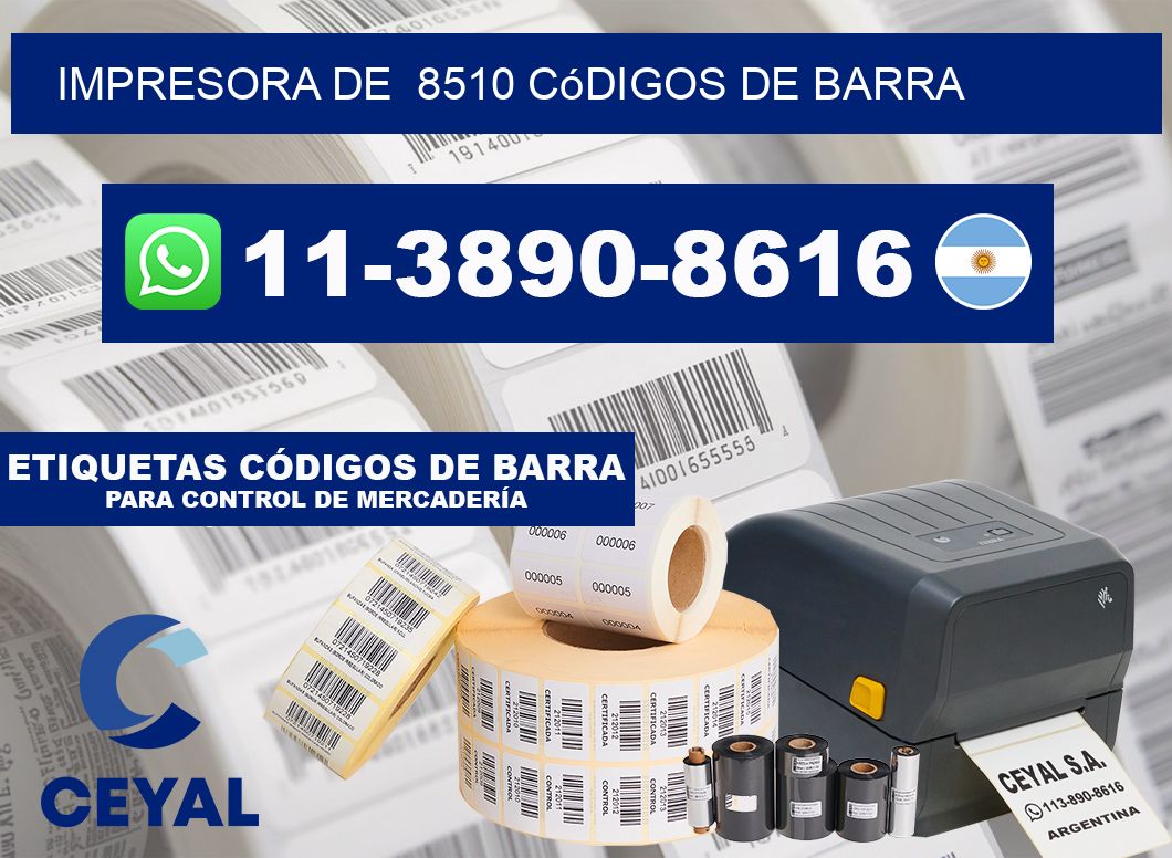 impresora de  8510 códigos de barra
