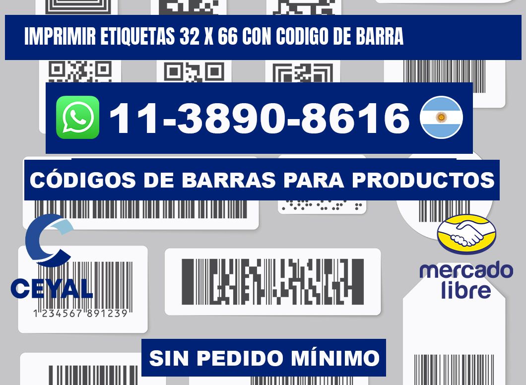 imprimir etiquetas 32 x 66 con codigo de barra