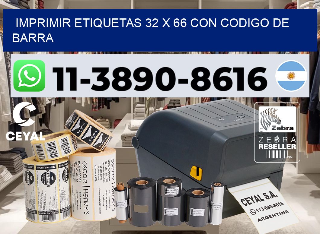 imprimir etiquetas 32 x 66 con codigo de barra
