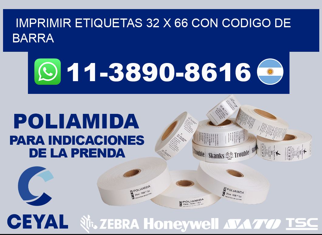 imprimir etiquetas 32 x 66 con codigo de barra
