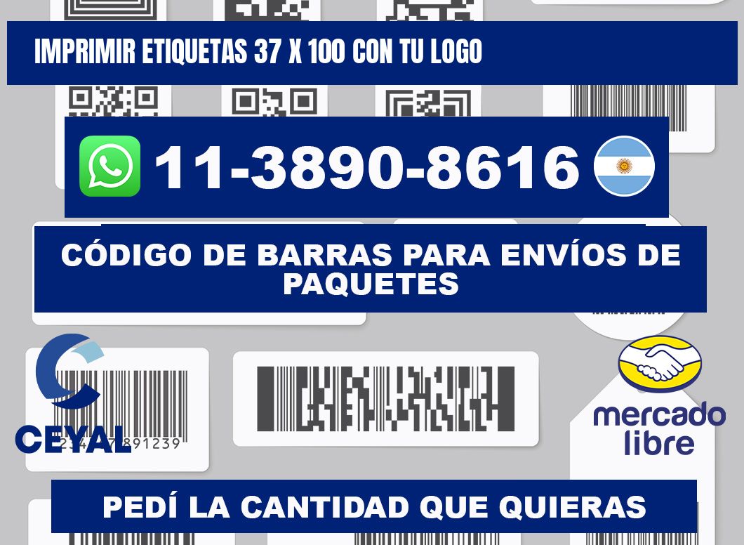 imprimir etiquetas 37 x 100 con tu logo