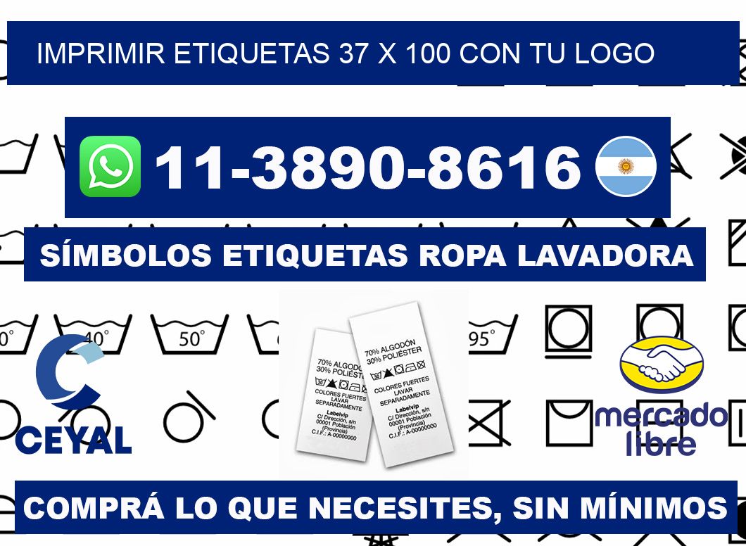 imprimir etiquetas 37 x 100 con tu logo
