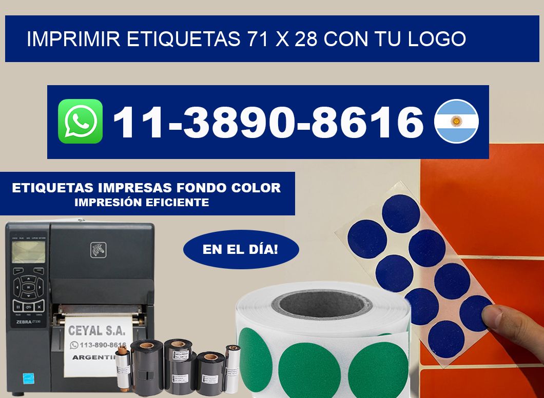 imprimir etiquetas 71 x 28 con tu logo