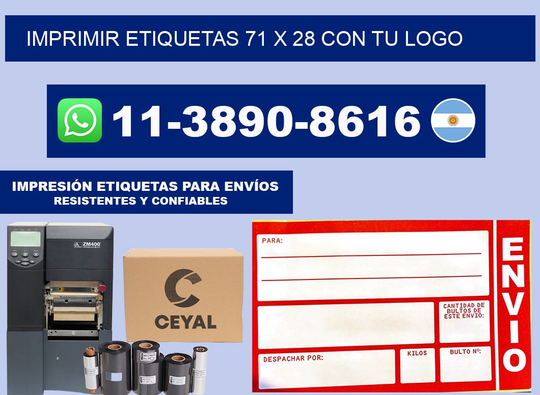 imprimir etiquetas 71 x 28 con tu logo