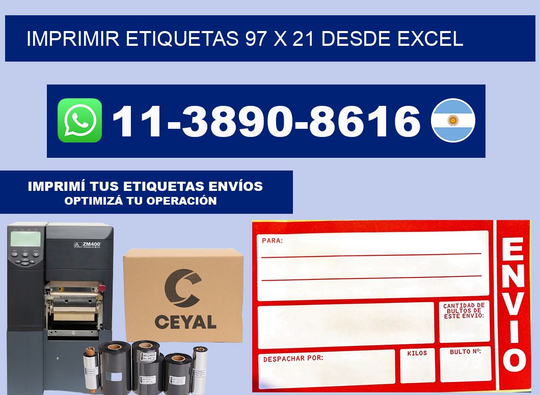 imprimir etiquetas 97 x 21 desde excel