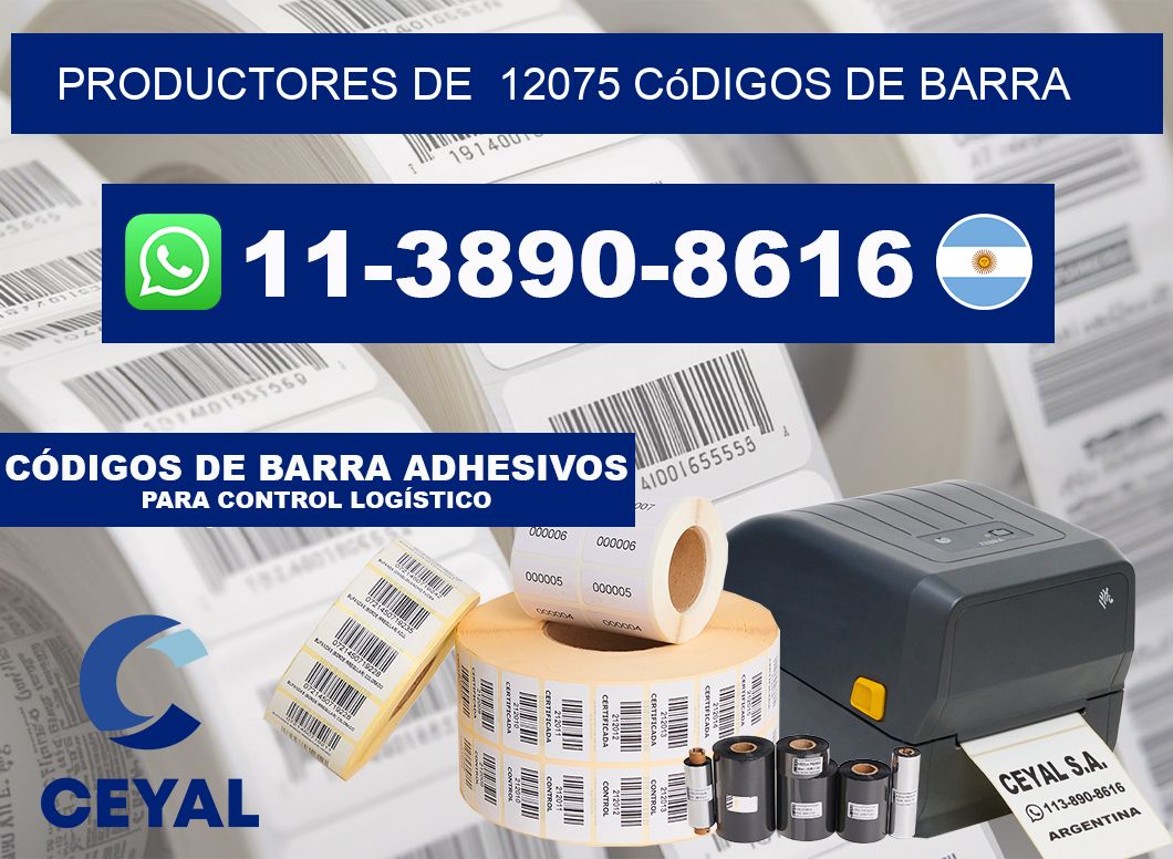 productores de  12075 códigos de barra