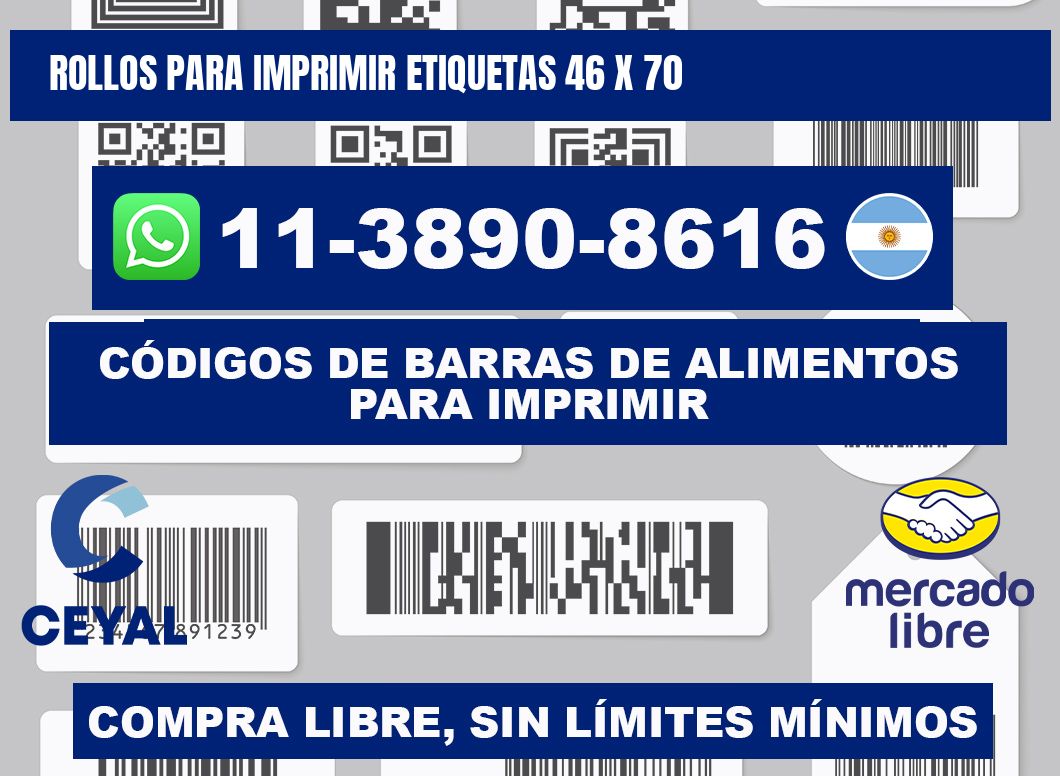 rollos para imprimir etiquetas 46 x 70