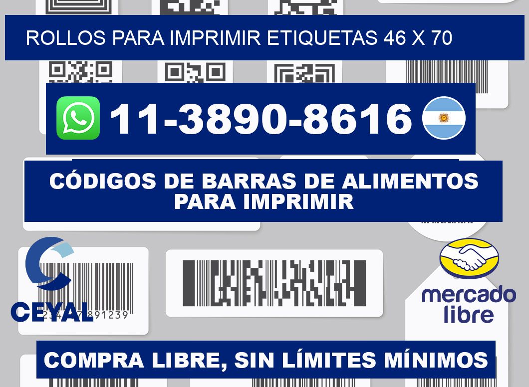 rollos para imprimir etiquetas 46 x 70