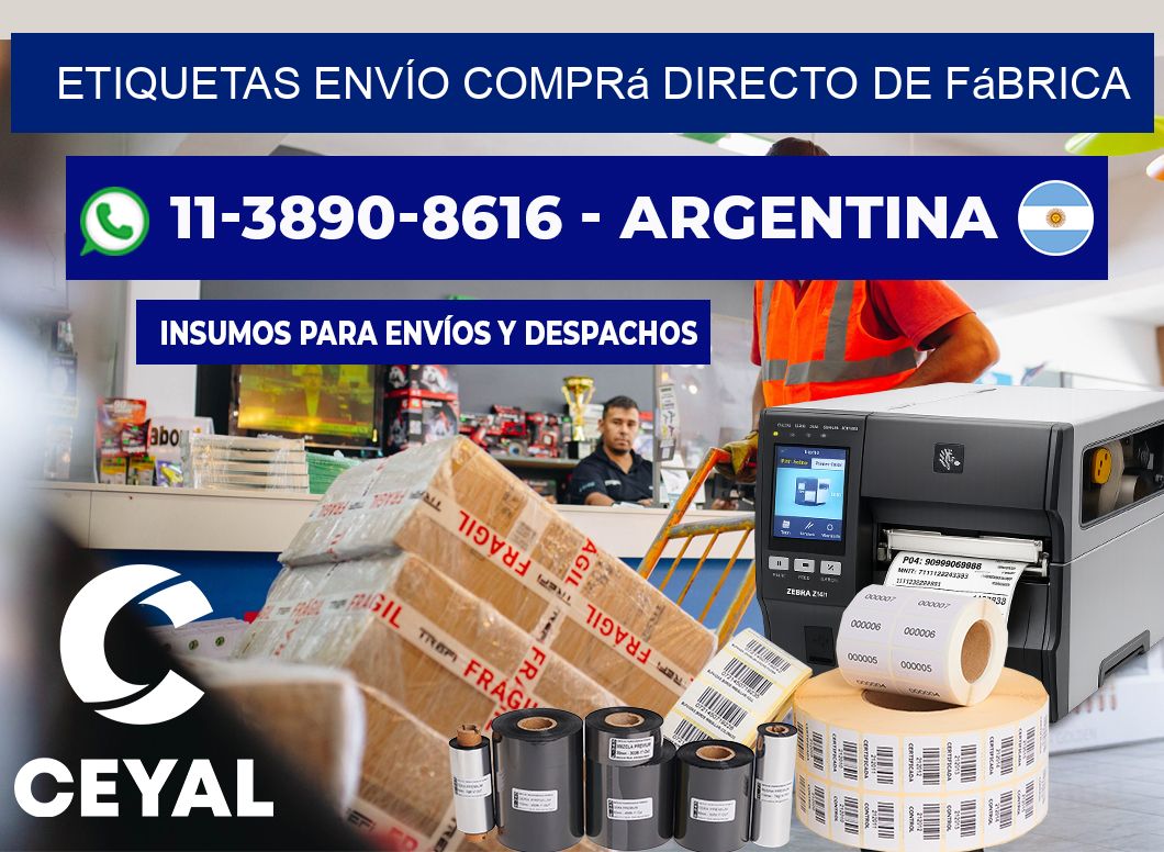 ETIQUETAS ENVÍO Comprá directo de fábrica