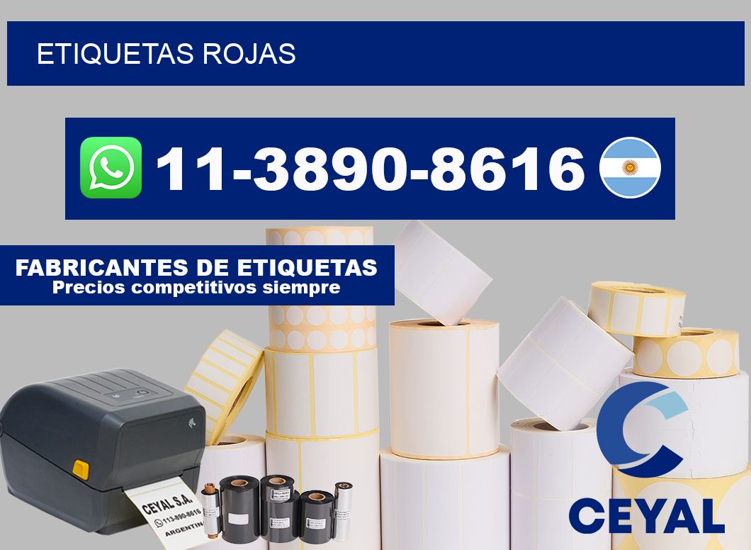 ETIQUETAS Rojas
