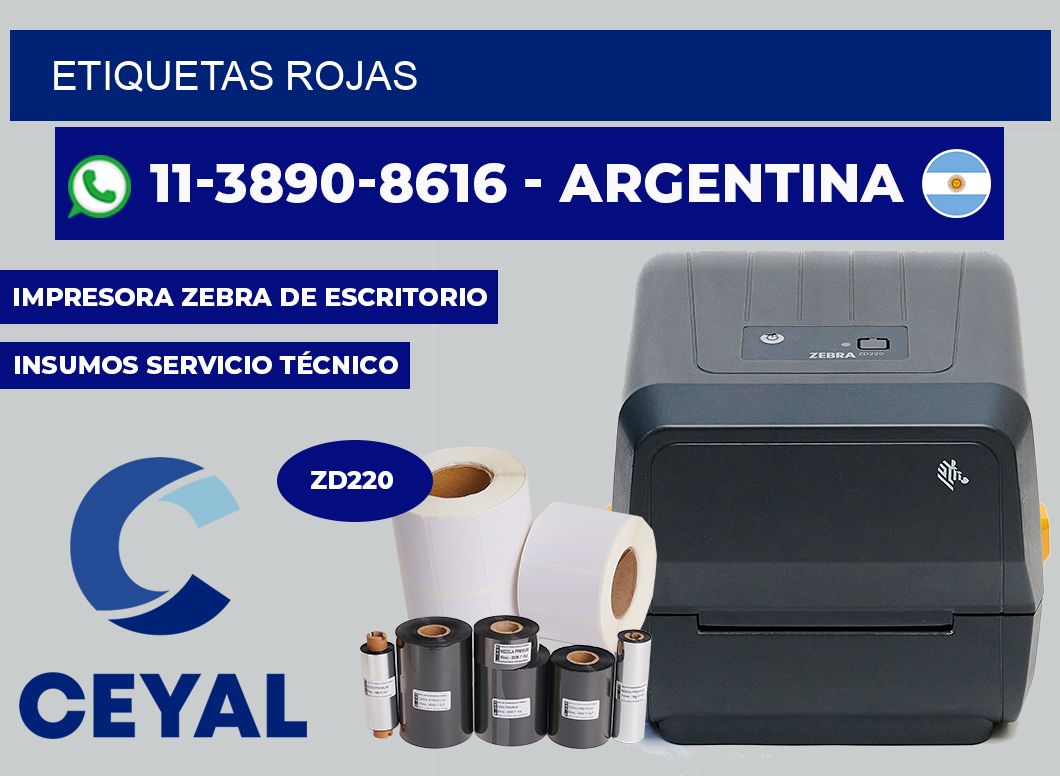 ETIQUETAS Rojas
