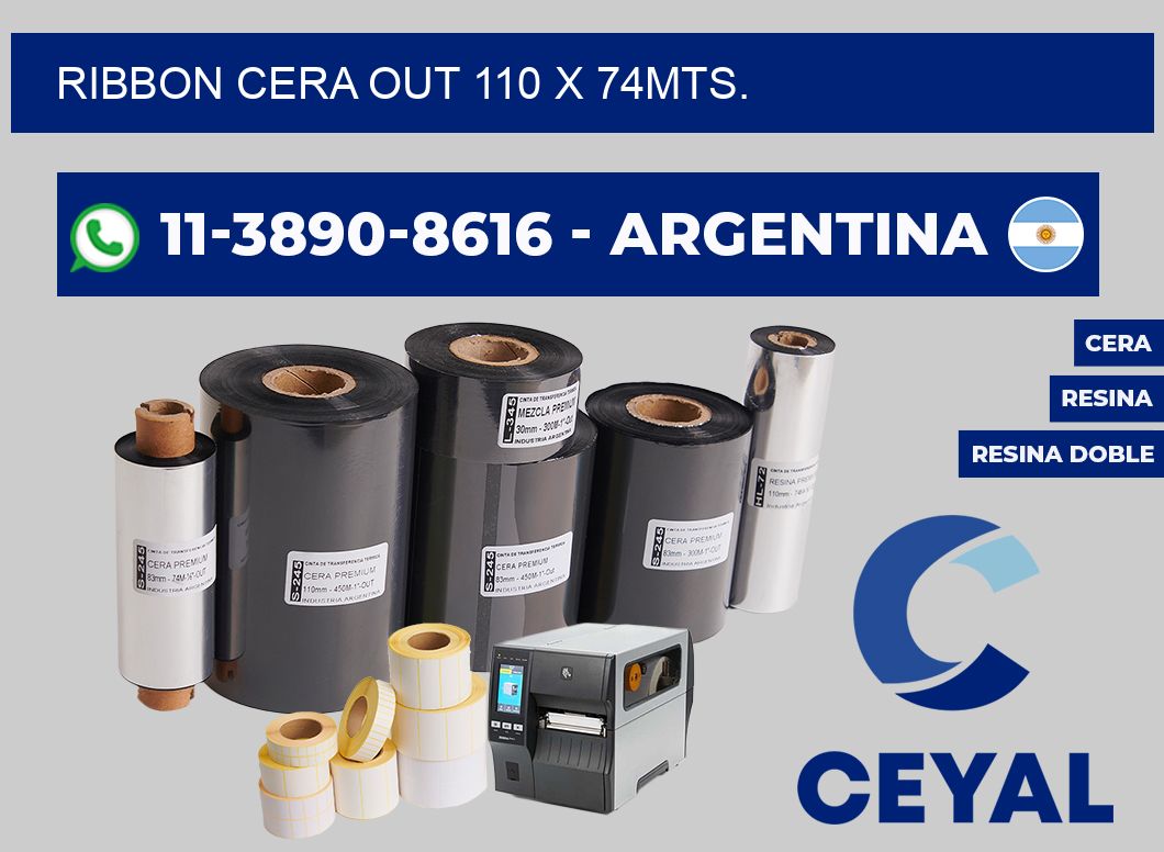 RIBBON CERA OUT 110 X 74MTS.