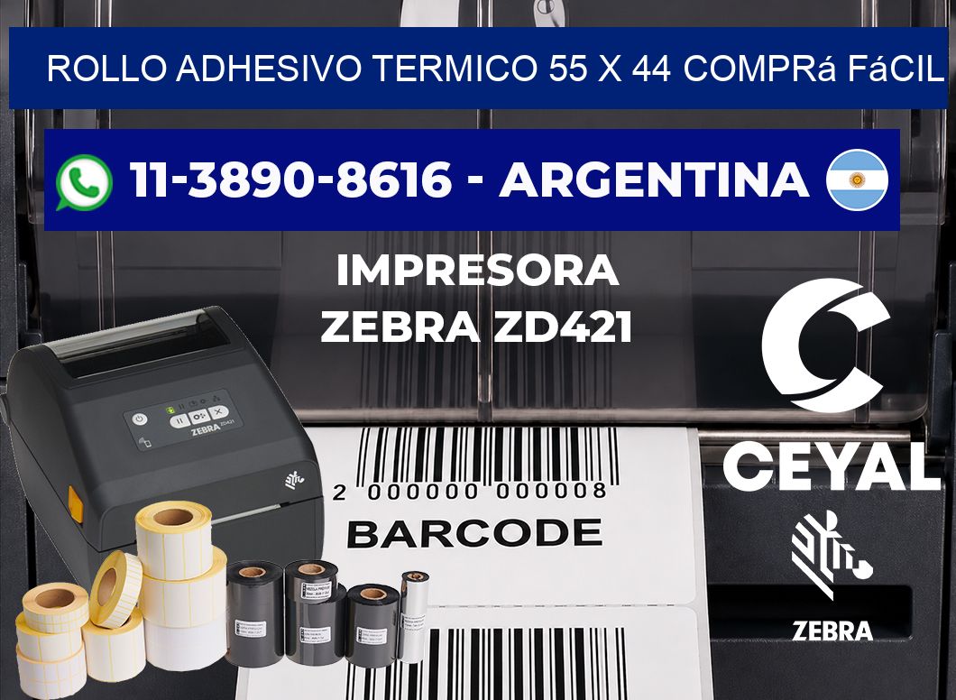 ROLLO ADHESIVO TERMICO 55 x 44 Comprá fácil
