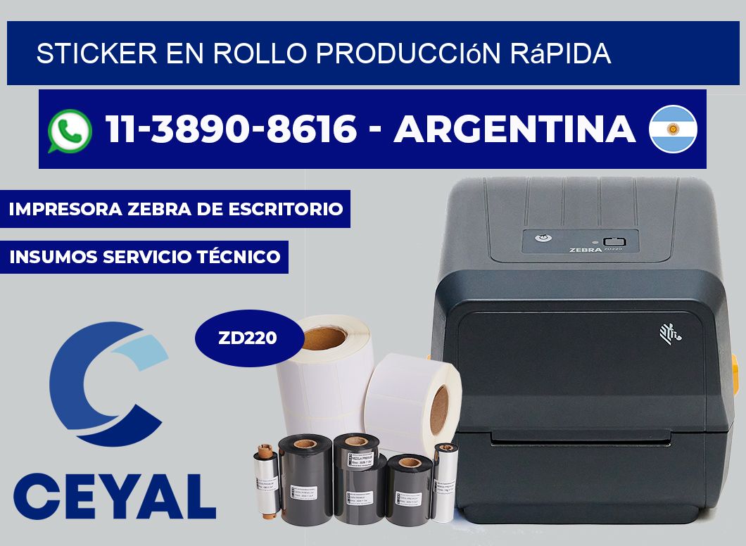 STICKER EN ROLLO Producción rápida