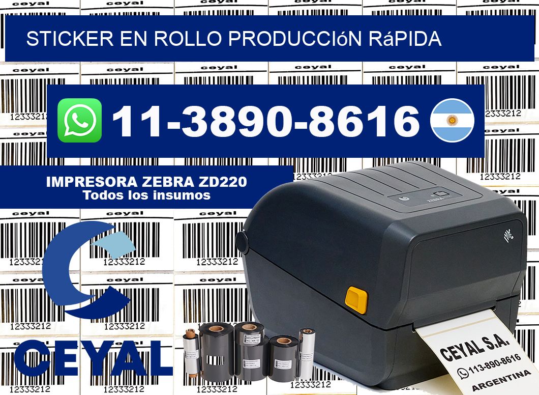 STICKER EN ROLLO Producción rápida