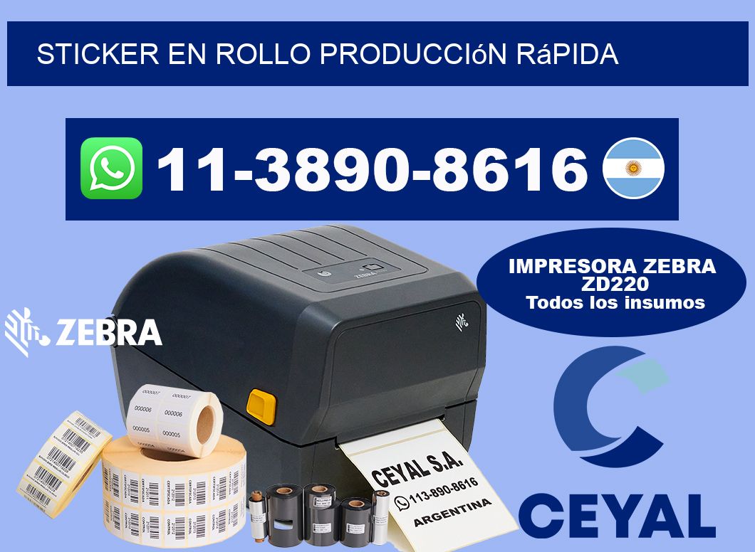 STICKER EN ROLLO Producción rápida