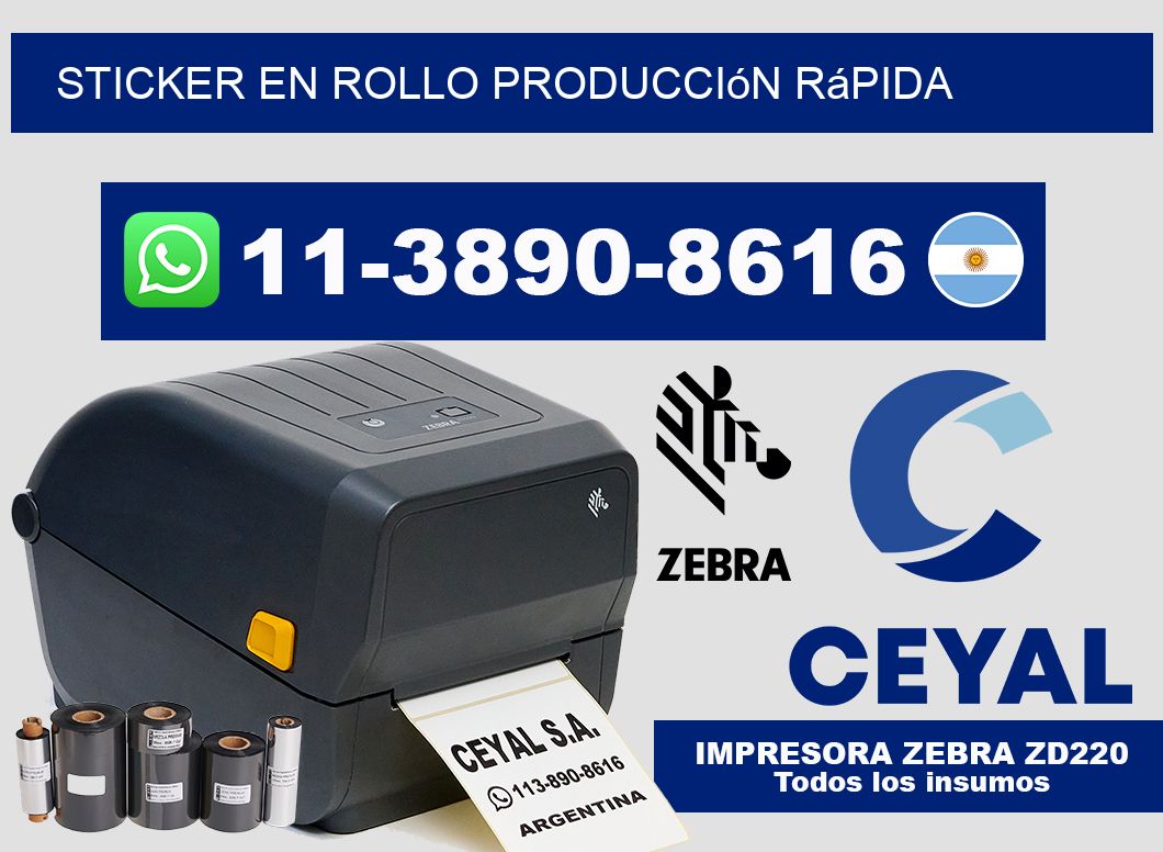 STICKER EN ROLLO Producción rápida
