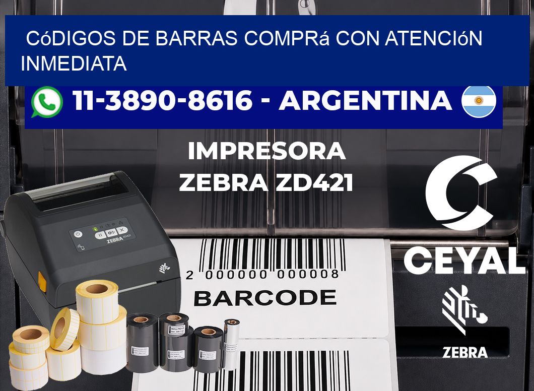 códigos de barras Comprá con atención inmediata