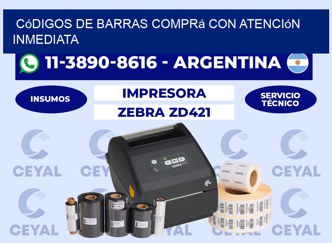 códigos de barras Comprá con atención inmediata