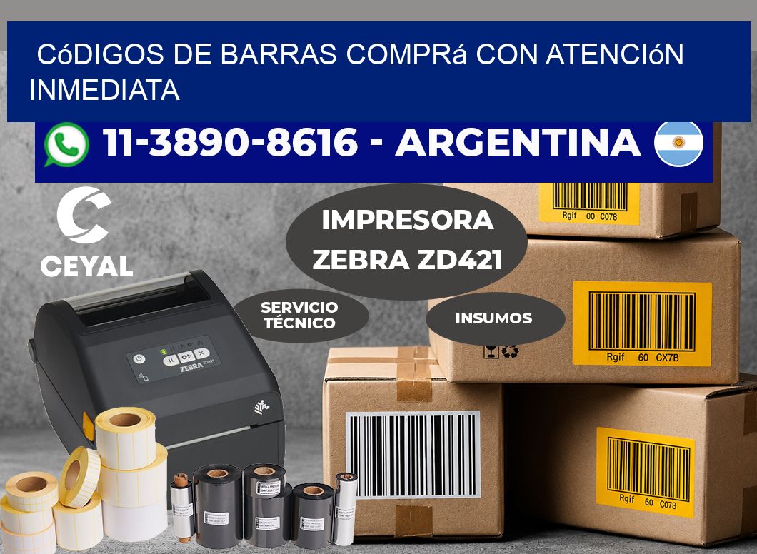 códigos de barras Comprá con atención inmediata