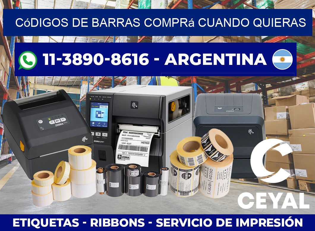 códigos de barras Comprá cuando quieras
