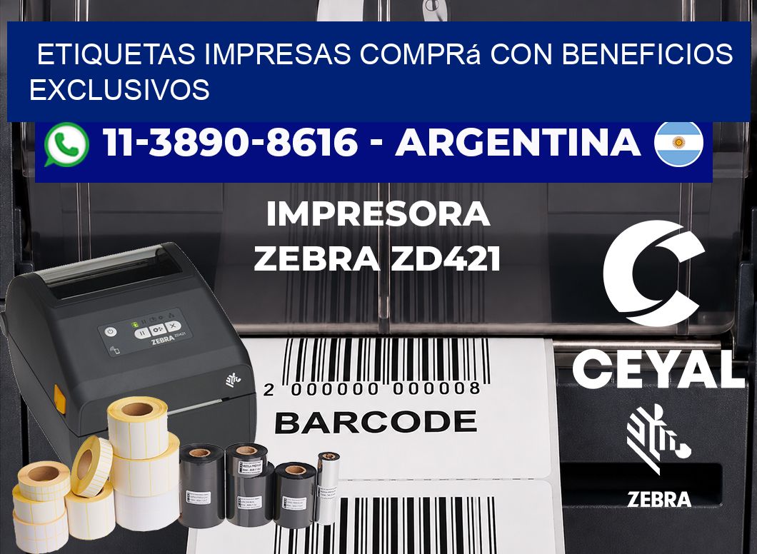 etiquetas impresas Comprá con beneficios exclusivos