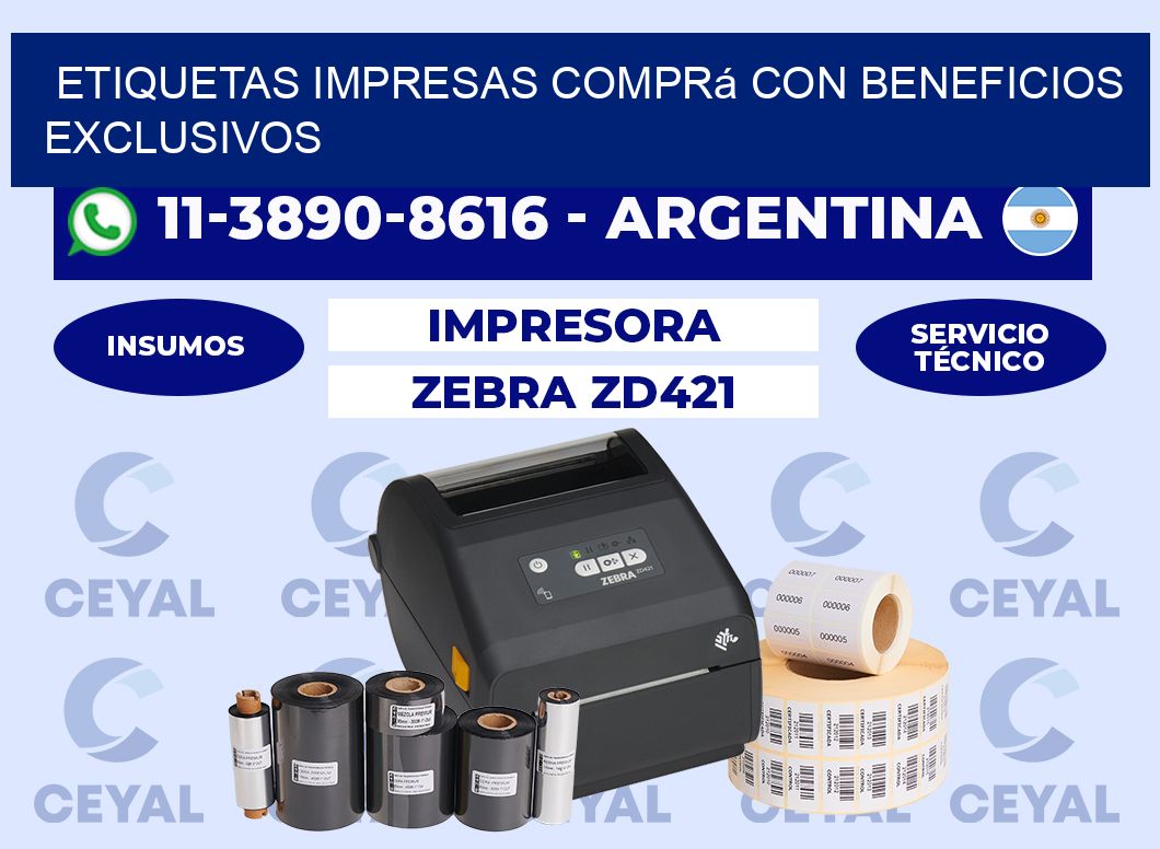 etiquetas impresas Comprá con beneficios exclusivos