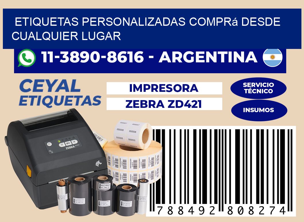 etiquetas personalizadas Comprá desde cualquier lugar