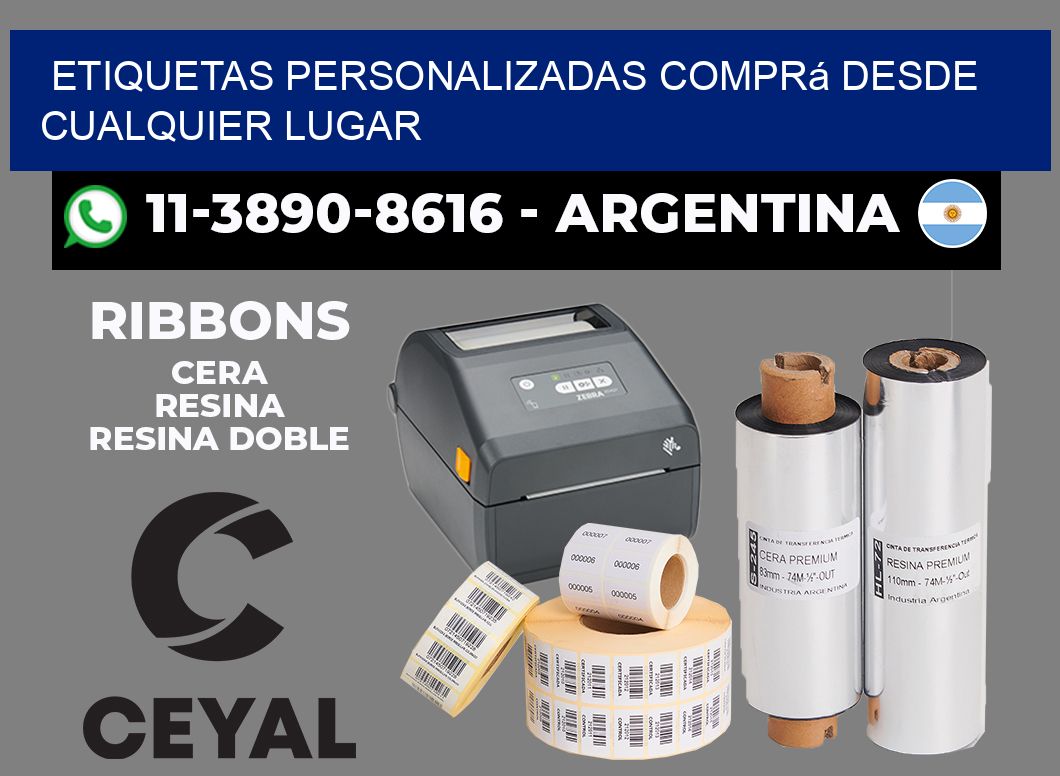 etiquetas personalizadas Comprá desde cualquier lugar