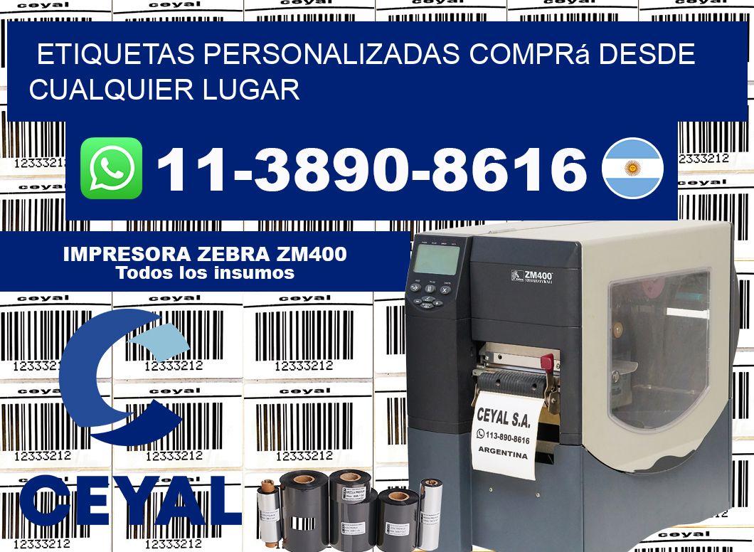etiquetas personalizadas Comprá desde cualquier lugar