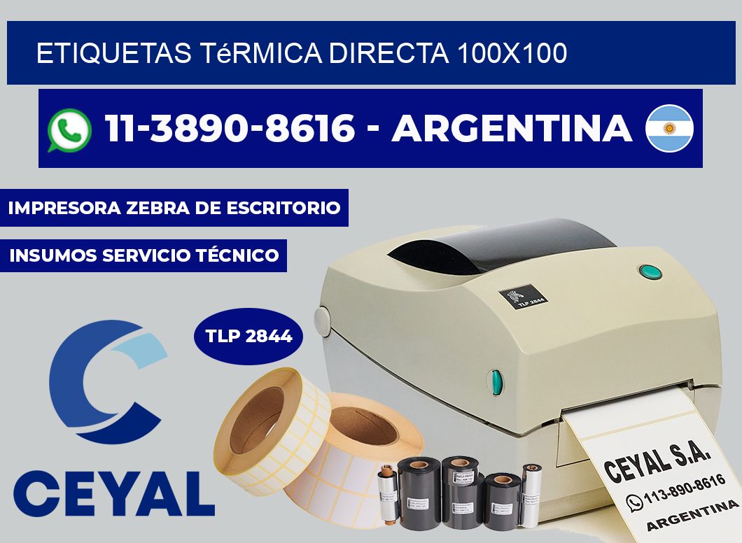 etiquetas térmica directa 100×100