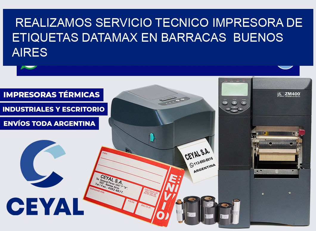 realizamos servicio tecnico Impresora de etiquetas Datamax en Barracas  Buenos Aires