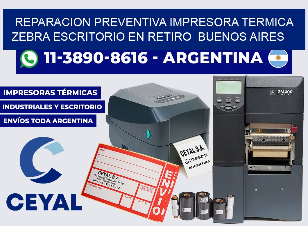 reparacion preventiva impresora termica zebra escritorio en Retiro Buenos Aires