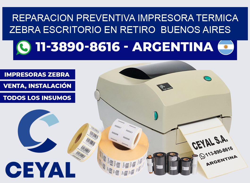reparacion preventiva impresora termica zebra escritorio en Retiro  Buenos Aires