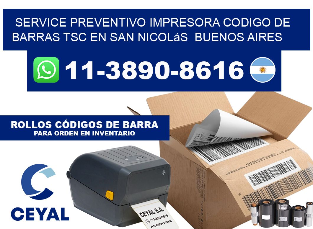 service preventivo impresora codigo de barras TSC en San Nicolás  Buenos Aires