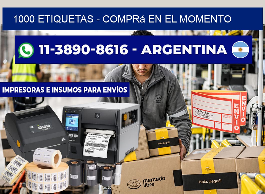 1000 ETIQUETAS - Comprá en el momento