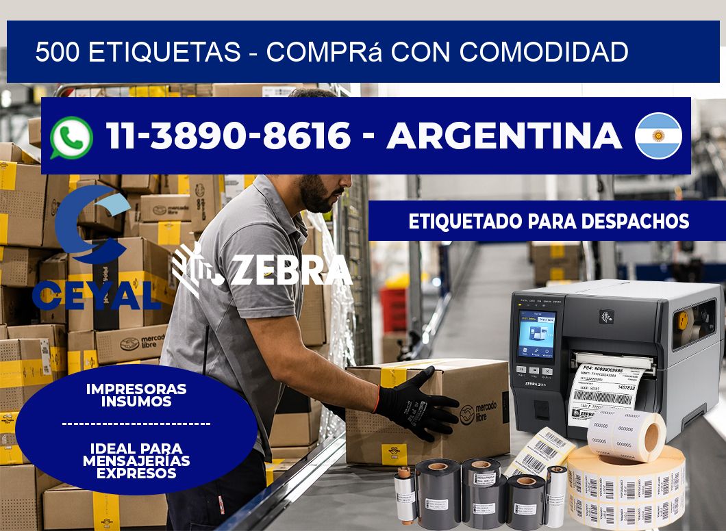 500 ETIQUETAS - Comprá con comodidad